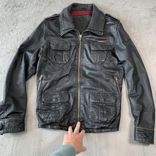 Superdry leather jacket for sale  COALVILLE