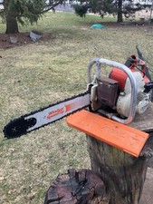 Motosserra antiga vintage Super Stihl 08-S rara envoltório completo início vermelho cabeça superior vídeo comprar usado  Enviando para Brazil