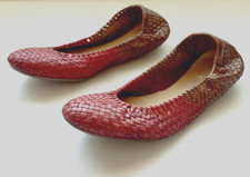 Mocassim feminino Cole Haan 6 B vermelho-marrom tecido couro liso slip on sapatos comprar usado  Enviando para Brazil