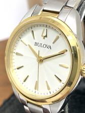 Usado, Relógio feminino Bulova 98L277 quartzo 28 mm pulseira de aço inoxidável de dois tons comprar usado Usado, Relógio feminino Bulova 98L277 quartzo 28 mm pulseira de aço inoxidável de dois tons comprar usado  Enviando para Brazil
