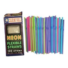 Canudos flexíveis vintage anos 90 Carnaval neon feitos nos EUA caixa de 91, usado comprar usado  Enviando para Brazil