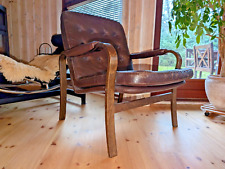 Cadeira lounge vintage anos 60 couro retrô Nassjo Ab Gøte cadeira fácil dinamarquesa anos 60 B14B comprar usado  Enviando para Brazil