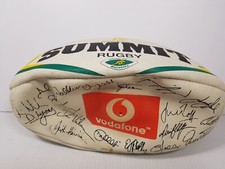 Réplica de bola Summit Rugby 2003 com assinaturas Wallabies Não vai bombear comprar usado  Enviando para Brazil