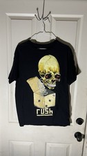 Camiseta Rush Roll the Bones Pushead Tour Preta Média, usado comprar usado Camiseta Rush Roll the Bones Pushead Tour Preta Média, usado comprar usado  Enviando para Brazil