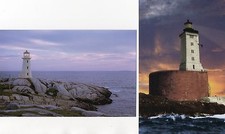 LOTE COM 5 PEÇAS DE FAROL, PEGGY'S N.S., ST GEORGE,POINT BONITA,MILE ROCKS,PIGEON PT,CA comprar usado  Enviando para Brazil