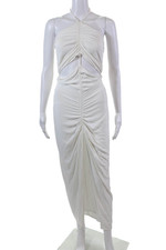 Vestido maxi feminino Dion Lee assimétrico recortado ajustado branco tamanho P, usado comprar usado  Enviando para Brazil
