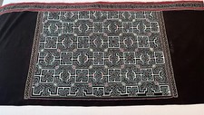 Tapeçaria de ayahuasca bordada à mão vintage Shipibo preta | Pano de altar Peru comprar usado  Enviando para Brazil