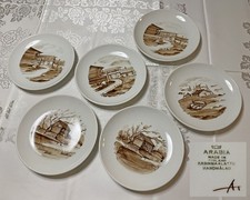 6 pratos antigos Arábia Finlândia 7,5" pintados à mão sobremesa salada cabine barco vila comprar usado  Enviando para Brazil