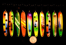 Iscas de pesca novas 3 1/4" douradas de salmão truta Walleye colheres de pesca downrigger comprar usado  Enviando para Brazil