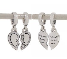 Novo Berloque de Coração Dividível PANDORA 925 Ale Pave Friends 792743C01 100% Autêntico comprar usado  Enviando para Brazil