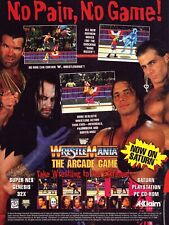 Anúncio impresso vintage 1996 - WWF WrestleMania - The Arcade Game anúncio promocional comprar usado  Enviando para Brazil