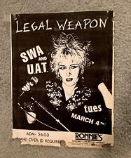 ARMA LEGAL * Antigo início dos anos 80 Los Angeles Punk Flyer * SWA lp Christian Death 45 GRAVE comprar usado  Enviando para Brazil