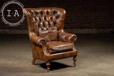 Vintage tufted leather for sale  USA