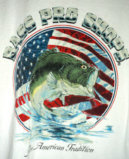 Camiseta pesca vintage Bass Pro Shop grande bandeira americana anos 90 EUA comprar usado  Enviando para Brazil