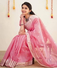 Saree Étnico Indio Rosa Para Fiesta, Saree De Boda Del Sur De La India comprar usado Saree Étnico Indio Rosa Para Fiesta, Saree De Boda Del Sur De La India comprar usado  Enviando para Brazil