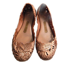 Sapatos femininos Melissa x Campana 6 balé plano Barroca figura gelatina ouro em excelente estado usado comprar usado  Enviando para Brazil