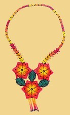 Colar Huichol Mexicano Feito à Mão, Hecho en Morelo, México, Combo de Quatro Cores comprar usado  Enviando para Brazil