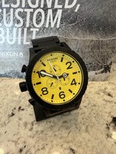 Relógio cronógrafo Nixon 51-30 preto fosco com face amarela na caixa e nova bateria comprar usado Relógio cronógrafo Nixon 51-30 preto fosco com face amarela na caixa e nova bateria comprar usado  Enviando para Brazil