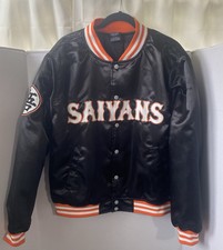 Jaqueta Bombardeiro Dragon Ball Z Caixa Almoço Cetim Preto Saiyajins Masculina Grande L DBZ comprar usado  Enviando para Brazil