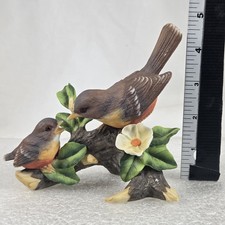 Estatueta Songbird Mãe Alimentando Bebê Pássaro Decoração Cerâmica Floral Natureza Presente Arte comprar usado  Enviando para Brazil
