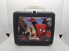 Lancheira de plástico Marvel Comics ULTIMATE SPIDER-MAN por garrafa térmica USADA comprar usado  Enviando para Brazil