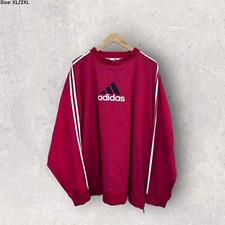 Jaqueta Adidas Vintage Vermelha Pulôver Quebra Vento Tamanho XL comprar usado  Enviando para Brazil