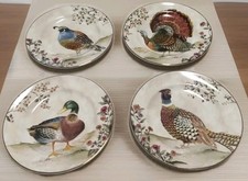 Juego de 4 PLATOS ENSALADA de gres Pottery Barn COSECHA BOTÁNICA BIRD segunda mano  Embacar hacia Mexico