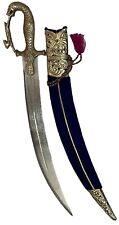 Punho de escultura Rajput Talwar espada curta comprimento 24” caça leão com veludo azul, usado comprar usado Punho de escultura Rajput Talwar espada curta comprimento 24” caça leão com veludo azul, usado comprar usado  Enviando para Brazil