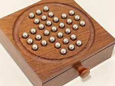 Wooden solitaire board for sale  LEIGH