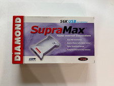 Modem Diamond SupraMax 56K USB fax externo caixa aberta # SM56USBSL comprar usado  Enviando para Brazil