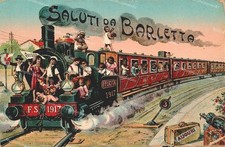 dm6 cartolina  saluti da barletta treno comprar usado  Enviando para Brazil