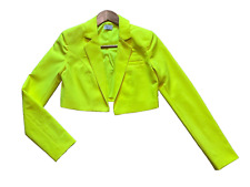 Jaqueta Blazer Feminina Oh Polly Amarela Neon Brilhante Fluorescente Cropped Trabalho 0 comprar usado  Enviando para Brazil