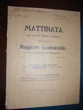 Leoncavallo mattinata per usato  Catania