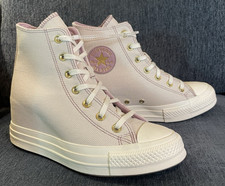 Raro~ NOVO Converse All Star Wedge High Top Feminino Tamanho 8 Rosa Argila/Ouro (A12763C) comprar usado  Enviando para Brazil