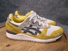 Tênis de corrida ASICS Gel Lyte 3 OG masculino amarelo girassol cinza camurça tamanho 7 EUA comprar usado  Enviando para Brazil