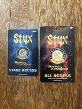 2 Styx 2025 Felder, Kevin Cronin Band, turnê concerto passe de acesso laminado comprar usado  Enviando para Brazil