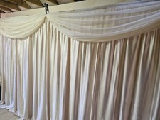 Ivory fabric swags for sale  SMETHWICK