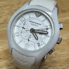 Relógio de quartzo feminino Emporio Armani AR-1431 30m cerâmica branca analógico nova bateria comprar usado  Enviando para Brazil