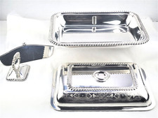 CHELTENHAM ENGLAND PRATA TIGELA DUPLA VEGETAL BUFFET SERVIDOR + DIVISOR 04003 comprar usado  Enviando para Brazil