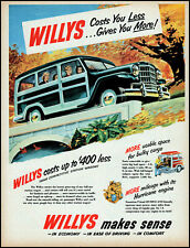 1951 Willys Station Wagon família outono rural país arte retrô impressão anúncio L4A comprar usado  Enviando para Brazil