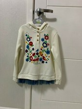 Moletom com capuz floral TUC TUC MARFIM E AZUL-PETRÓLEO COM BAINHA FRANZIDA - 6 ANOS comprar usado  Enviando para Brazil