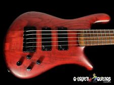 2017 SPECTOR FORTE HÉLIO BAIXO DE 5 CORDAS com PESCOÇO-THRU & ACTIVE EQ ~ BLACK CHERRY, usado comprar usado  Enviando para Brazil