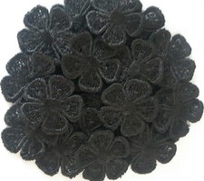 Black guipure lace for sale  BRAINTREE