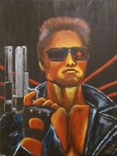 Terminator acrylic painting for sale  CARDIFF