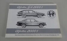 Manual de Operação Alfa Romeo GT 2000 + Suporte de Ar Condicionado Alfetta 02/1977 comprar usado  Enviando para Brazil