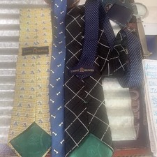 Vintage Tommy Hilfiger Cachorro Um Osso, Prata Preta Quadrada 100% Seda Lote De 2.BTie comprar usado  Enviando para Brazil