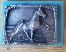 Fivela de cinto de estanho vintage 1984 Siskiyou Tennessee Walker cavalo comprar usado  Enviando para Brazil