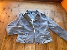 Wildlederjacke imitat hellgrau gebraucht kaufen  Riedstadt