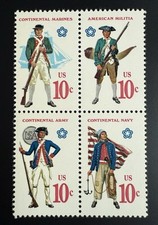 1975 10c UNIFORMES MILITARES PERFEITO BLOCO NUNCA ARTICULADO DE 4 SCOTT # 1565-68 comprar usado  Enviando para Brazil