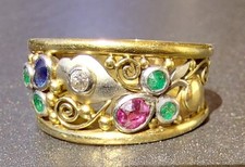 Goldring durchbrochen gearbeit gebraucht kaufen  Datteln